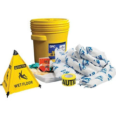 Brady SPC Sorbents - 17 Gal Capacity Oil Only Spill Kit - 20 Gal Polyethylene Drum - Apex Tool & Supply