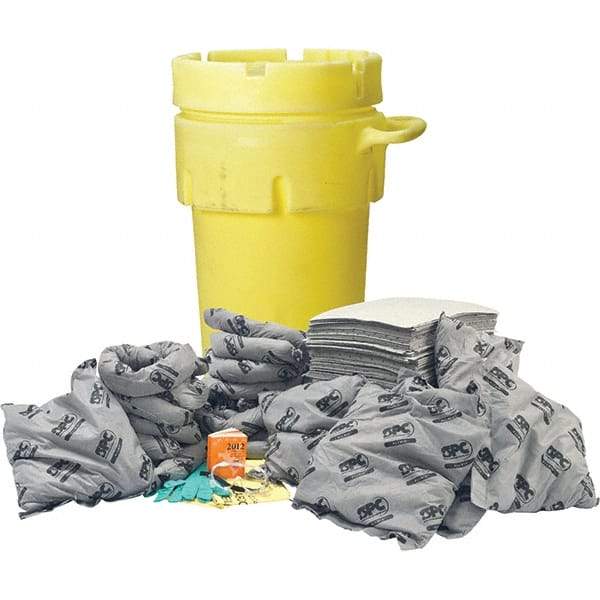 Brady SPC Sorbents - 75 Gal Capacity Universal Spill Kit - 95 Gal Polyethylene Drum - Apex Tool & Supply