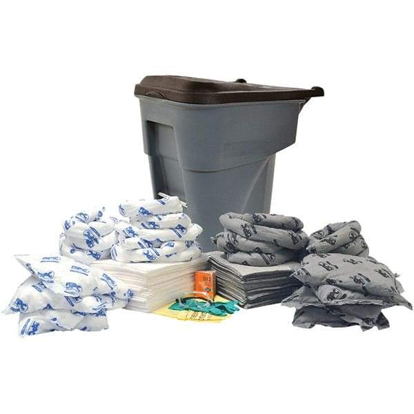 Brady SPC Sorbents - 65 Gal Capacity Oil Only & Universal Spill Kit - 65 Gal Polyethylene Drum - Apex Tool & Supply