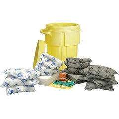 Brady SPC Sorbents - 38 Gal Capacity Oil Only & Universal Spill Kit - 55 Gal Polyethylene Drum - Apex Tool & Supply