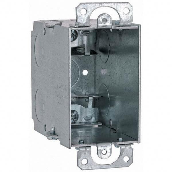 Hubbell-Raco - 4.22 x 2 x 3-1/2" Steel Rectangular Device Box - Apex Tool & Supply