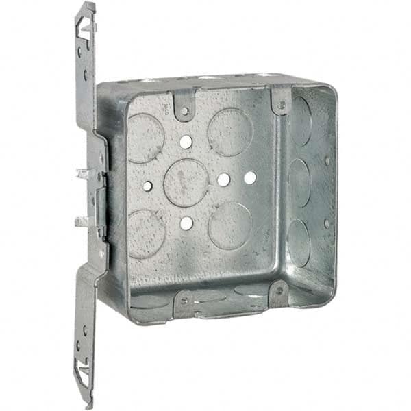 Hubbell-Raco - 7 x 4-3/8 x 2.188" Steel Square Device Box - Apex Tool & Supply