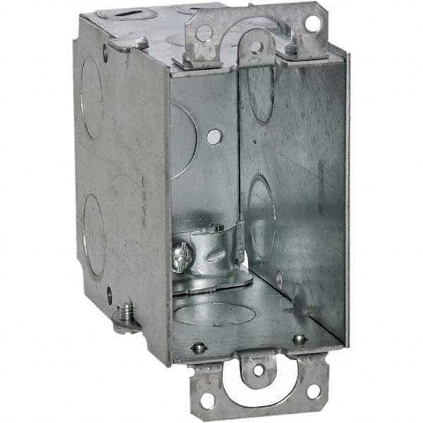 Hubbell-Raco - 4.22 x 2 x 3-1/2" Steel Rectangular Device Box - Apex Tool & Supply