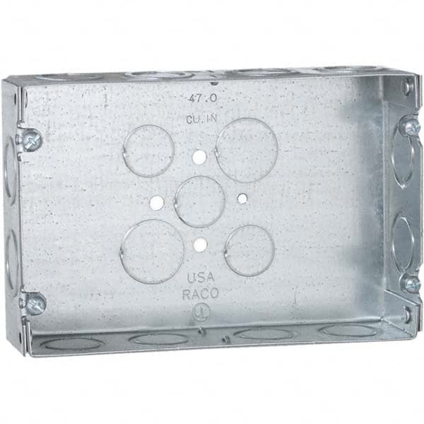 Hubbell-Raco - 4-1/2 x 6.813 x 1-5/8" Steel Square Device Box - Apex Tool & Supply