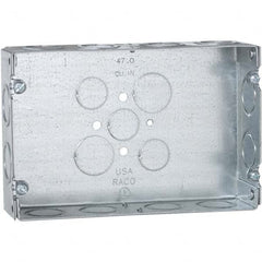 Hubbell-Raco - 4-1/2 x 6.813 x 1-5/8" Steel Square Device Box - Apex Tool & Supply