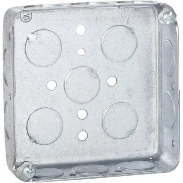 Hubbell-Raco - 4 x 4 x 1.313" Steel Square Device Box - Apex Tool & Supply