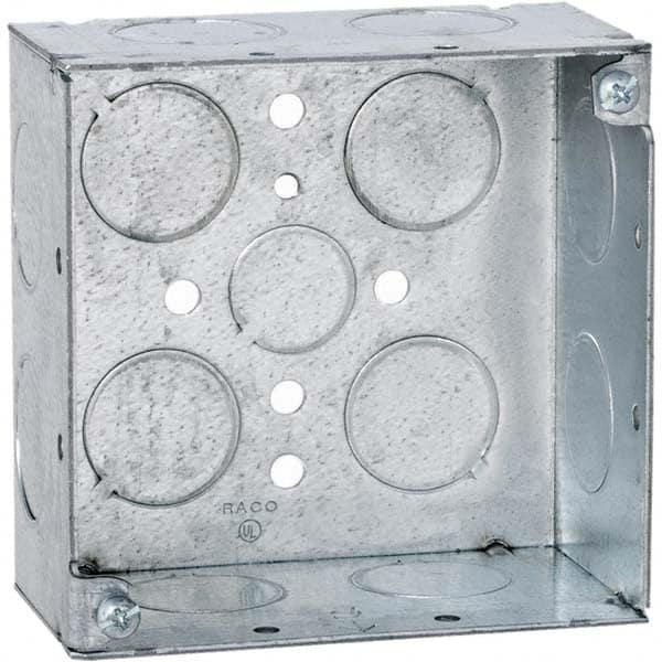 Hubbell-Raco - 4 x 4 x 2.425" Steel Square Device Box - Apex Tool & Supply