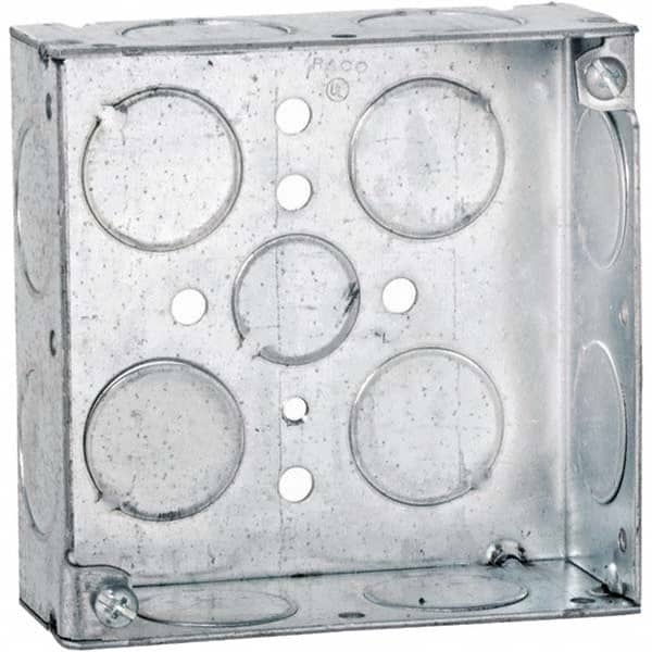 Hubbell-Raco - 4 x 4 x 1.563" Steel Square Device Box - Apex Tool & Supply