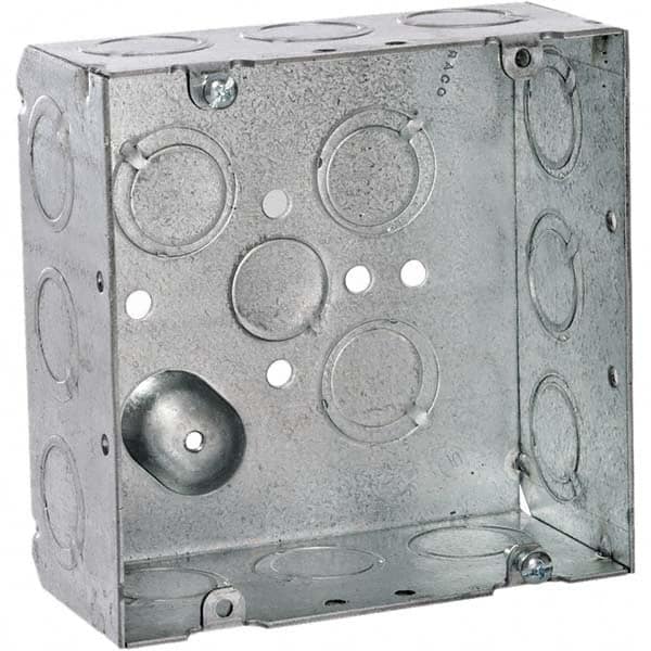 Hubbell-Raco - 4.69 x 4.688 x 2.188" Steel Square Device Box - Apex Tool & Supply
