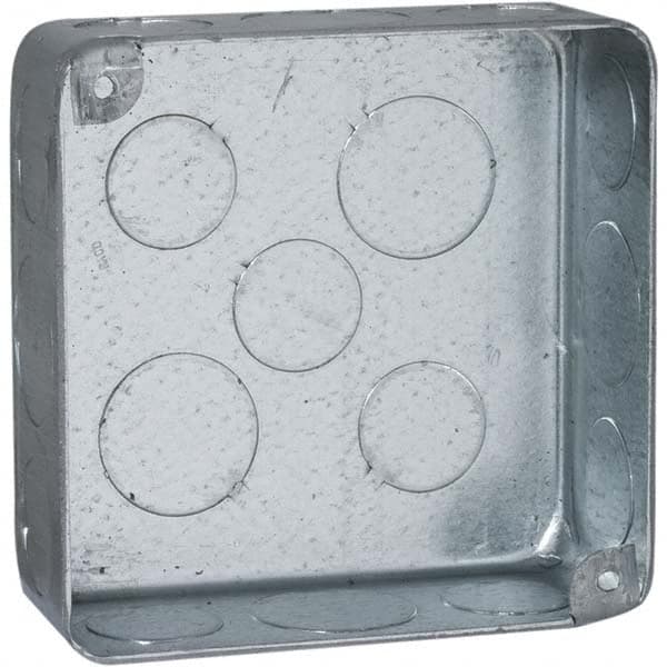 Hubbell-Raco - 4 x 4 x 1.563" Steel Square Junction Box - Apex Tool & Supply