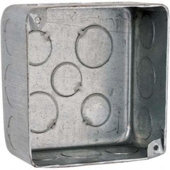 Hubbell-Raco - 4 x 4 x 2.188" Steel Square Junction Box - Apex Tool & Supply