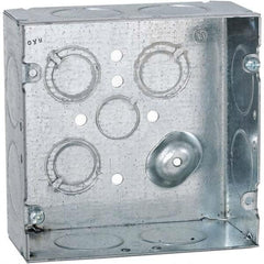 Hubbell-Raco - 4.69 x 4.688 x 2.188" Steel Square Device Box - Apex Tool & Supply