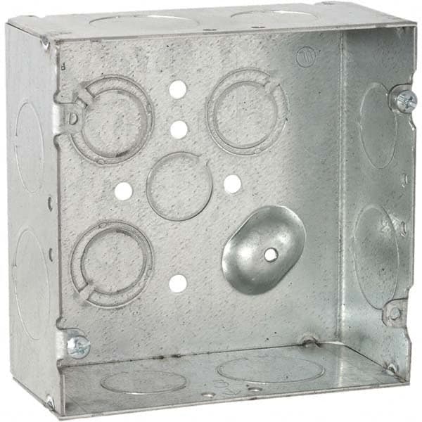 Hubbell-Raco - 4.69 x 4.688 x 2.188" Steel Square Device Box - Apex Tool & Supply