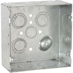 Hubbell-Raco - 4.69 x 4.688 x 2.188" Steel Square Device Box - Apex Tool & Supply