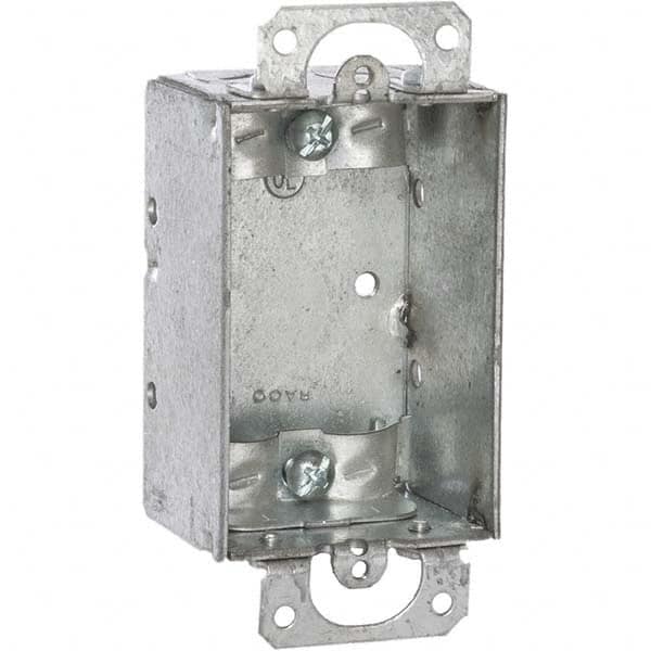 Hubbell-Raco - 4.22 x 2 x 1.864" Steel Rectangular Device Box - Apex Tool & Supply