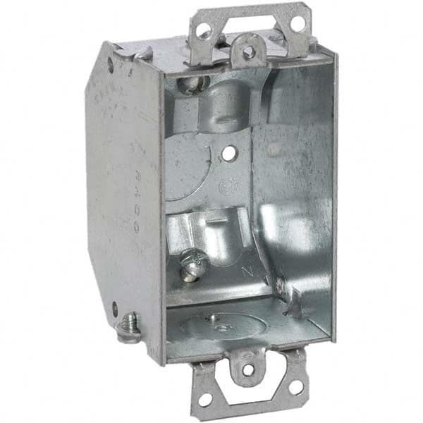 Hubbell-Raco - 4.22 x 2 x 2-1/4" Steel Rectangular Device Box - Apex Tool & Supply
