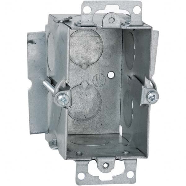 Hubbell-Raco - 4.22 x 2-5/8 x 2-1/2" Steel Rectangular Device Box - Apex Tool & Supply