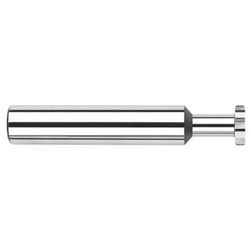 0.5000″ (1/2″) Cutter Diameter × 0.0100″ Radius × 0.0780″ (5/64″) Width × 0.7500″ (3/4″) Neck Length Carbide Corner Radius Standard Keyseat Cutter, 8 Flutes - Exact Industrial Supply