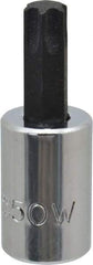 Proto - 3/8" Drive, T50 Torx Bit Socket - 1-31/32" OAL - Apex Tool & Supply