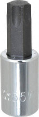 Proto - 3/8" Drive, T55 Torx Bit Socket - 1-31/32" OAL, Ball End - Apex Tool & Supply