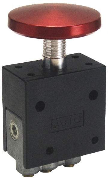 ARO/Ingersoll-Rand - 3 Way, Palm Button Valve - Spring Return, 7-1/2 CFM, 1.9 CV Rate - Apex Tool & Supply