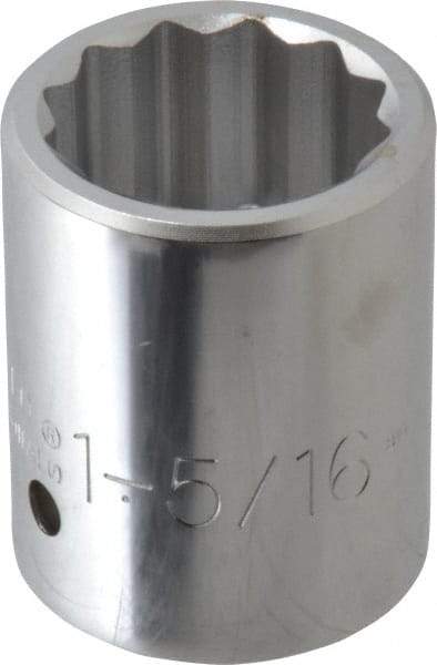 Proto - 1-5/16", 1" Drive, Standard Hand Socket - 12 Points, 2-21/32" OAL - Apex Tool & Supply