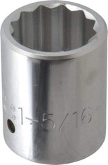 Proto - 1-5/16", 1" Drive, Standard Hand Socket - 12 Points, 2-21/32" OAL - Apex Tool & Supply