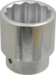 Proto - 2", 1" Drive, Standard Hand Socket - 12 Points, 3-7/16" OAL, Chrome Finish - Apex Tool & Supply
