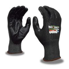 Puncture-Resistant Gloves:  Size  Small,  ANSI Cut  A5,  ANSI Puncture  3,  Polyurethane,   ™HPPG ™ High Performance Polyethylene Graphene Black,  Palm & Fingertips Coated,  Engineered Yarn Lined,  High Performance Polyethylene Graphene (HPPG) Back,  Poly