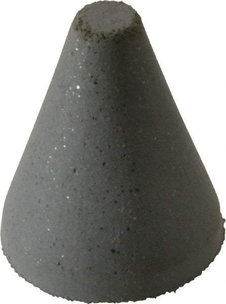 Cratex - 1" Max Diam x 1-1/4" Long, Taper, Rubberized Point - Coarse Grade, Silicon Carbide, 1/4" Arbor Hole, Unmounted - Apex Tool & Supply
