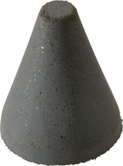 Cratex - 1" Max Diam x 1-1/4" Long, Taper, Rubberized Point - Coarse Grade, Silicon Carbide, 1/4" Arbor Hole, Unmounted - Apex Tool & Supply