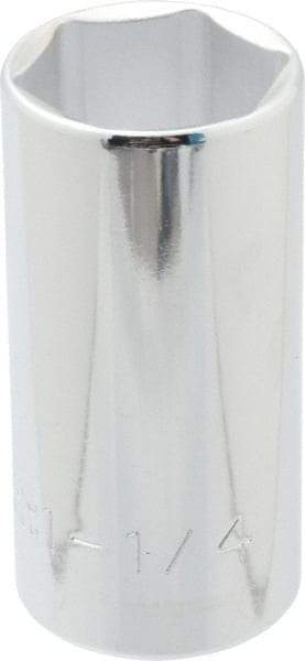 Proto - 1-1/4", 1/2" Drive, Deep Hand Socket - 6 Points, 3-1/4" OAL, Chrome Finish - Apex Tool & Supply