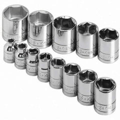 SK - 3/8" Drive Standard Socket Set - 1/4 to 1", Inch Measurement Standard - Apex Tool & Supply