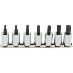 SK - 7 Piece 3/8" Drive Inch Hex Bit Socket Set - 1/8 to 3/8" Hex - Apex Tool & Supply