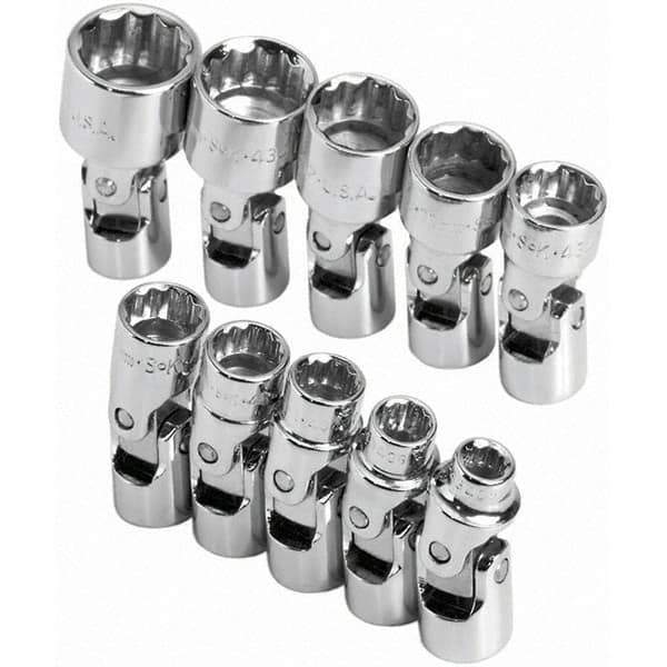 SK - 1/4" Drive Standard Socket Set - 5 to 14mm, Metric Measurement Standard - Apex Tool & Supply