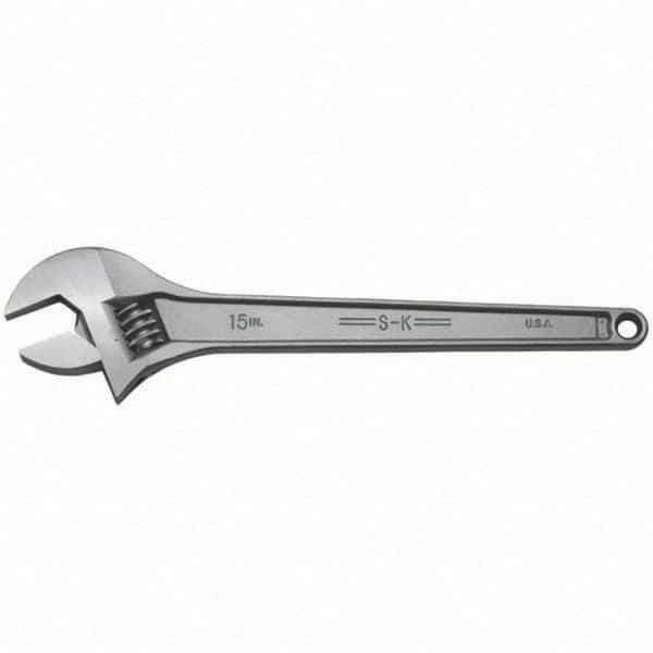 SK - Adjustable Wrench - Chrome Finish - Apex Tool & Supply