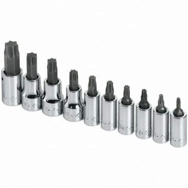 SK - 10 Piece Torx Bit Socket Set - Comes in Rail - Apex Tool & Supply