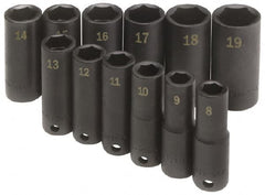 SK - 12 Piece 3/8" Drive Deep Well Impact Socket Set - Apex Tool & Supply