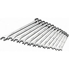 SK - 13 Piece, Combination Wrench Set - Metric System of Measurement, Chrome Finish - Apex Tool & Supply