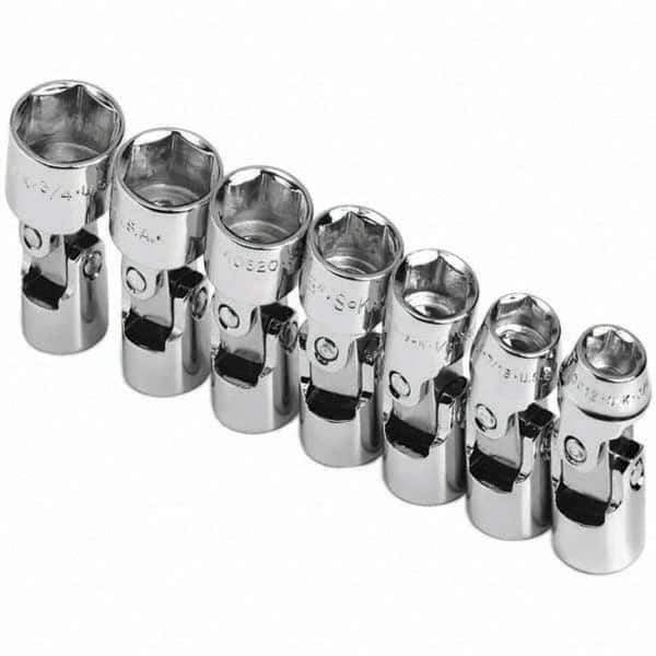 SK - 3/8" Drive Standard Socket Set - 3/8 to 3/4", Inch Measurement Standard - Apex Tool & Supply