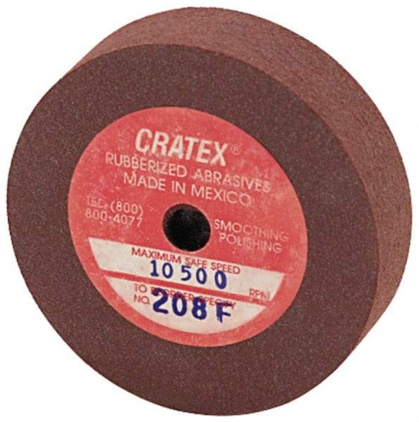 Cratex - 2" Diam x 1/4" Hole x 1/2" Thick, Surface Grinding Wheel - Silicon Carbide, Fine Grade, 10,500 Max RPM, Rubber Bond, No Recess - Apex Tool & Supply