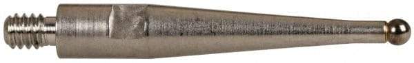 TESA Brown & Sharpe - 2mm Ball Diam, Carbide, Ball Test Indicator Contact Point - 1/2" Contact Point Length, Use with Brown & Sharpe TESATAST Dial Test Indicators - Apex Tool & Supply