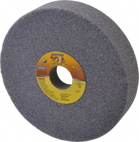 Norton - 7" Diam x 1-1/4" Hole x 1-1/2" Thick, I Hardness, 46 Grit Surface Grinding Wheel - Aluminum Oxide, Type 5, Coarse Grade, 3,600 Max RPM, Vitrified Bond, One-Side Recess - Apex Tool & Supply