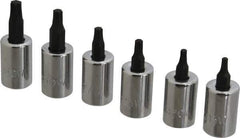 Proto - 6 Piece 3/8" Drive Torx Bit Socket Set - T15 to T40 Torx - Apex Tool & Supply