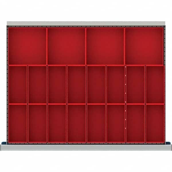 LISTA - 20-Compartment Drawer Divider Layout for 3.15" High Drawers - Apex Tool & Supply
