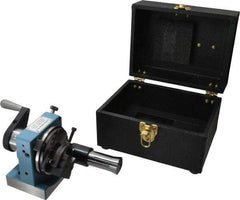 Harig - 5C Compatible, 24 Increment, Horizontal Combination V-Block & Collet Indexer - 3" High Center, 1" Max Collet Capacity, 4" Wide x 3-1/2" Deep Base, 5-5/8" Overall Height, Manual & Motorized Operation - Apex Tool & Supply