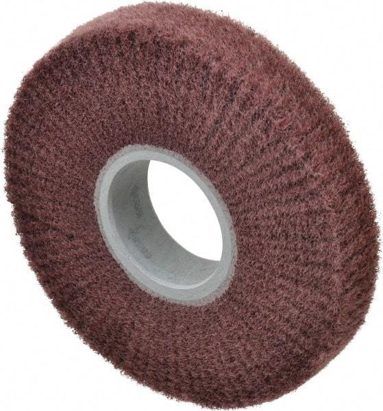 3M - 6" Diam Aluminum Oxide Finishing Flap Wheel - 2" Hole, 1" Wide, Density 5, Nonwoven, Fine Grade, 3,400 Max RPM - Apex Tool & Supply