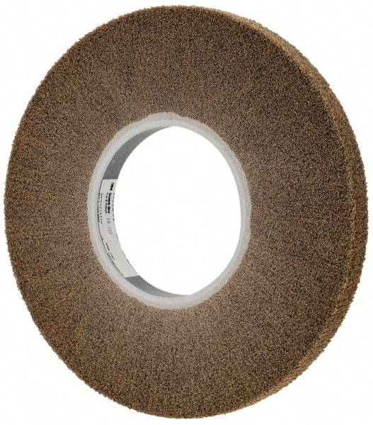 3M - 12" Diam Aluminum Oxide Cutting, Polishing Flap Wheel - 5" Hole, 1" Wide, Density 7, Nonwoven, Medium Grade, 2,700 Max RPM - Apex Tool & Supply