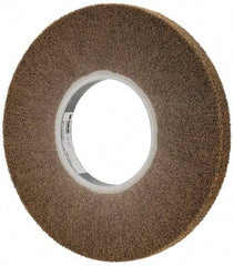 3M - 12" Diam Aluminum Oxide Cutting, Polishing Flap Wheel - 5" Hole, 1" Wide, Density 7, Nonwoven, Medium Grade, 2,700 Max RPM - Apex Tool & Supply