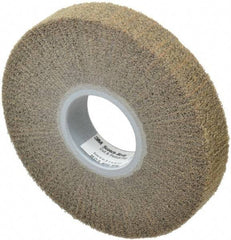 3M - 6" Diam Aluminum Oxide Cutting, Polishing Flap Wheel - 2" Hole, 1" Wide, Density 7, Nonwoven, Medium Grade, 4,000 Max RPM - Apex Tool & Supply